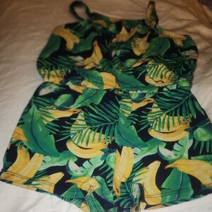 *nd Sz 12-18 Months Old Navy Citrus & Yellow Banana Tropical Romper - MustBundle